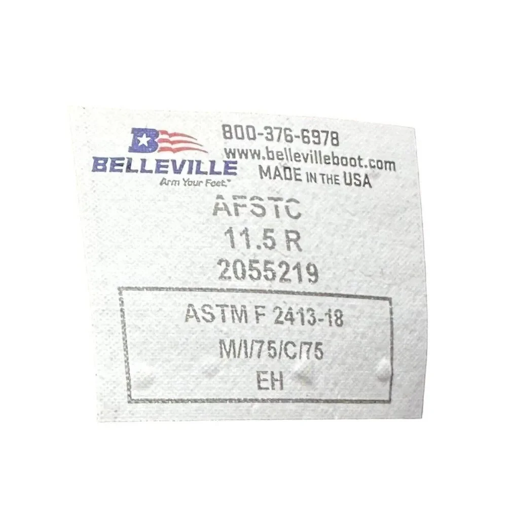 Belleville Mens 11.5r Steel Toe Hot Weather Boots AFSTC 2055219 New In box